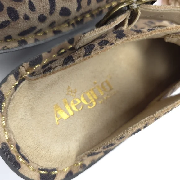 Alegria Leopard Print Women Clog Mule Nursing Shoes Sz 36 - Picture 8 of 10